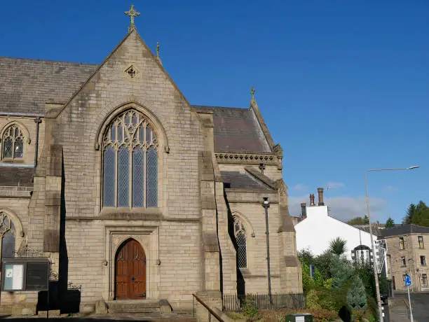 Photo of St Leonard's Parish Church in Padiham Lancashire dates from 1866 to 1869 It occupies the site of earlier churches dating back to 1451 or earlier