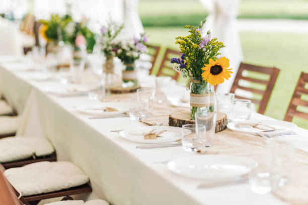 istock Fresh flowers wedding decoration. 1352345693
