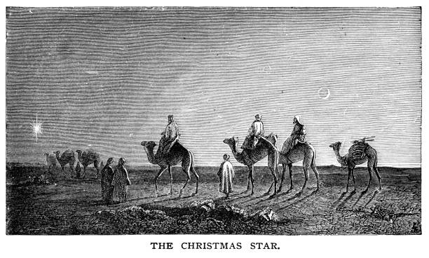 A Natal estrelas - ilustração de arte em vetor