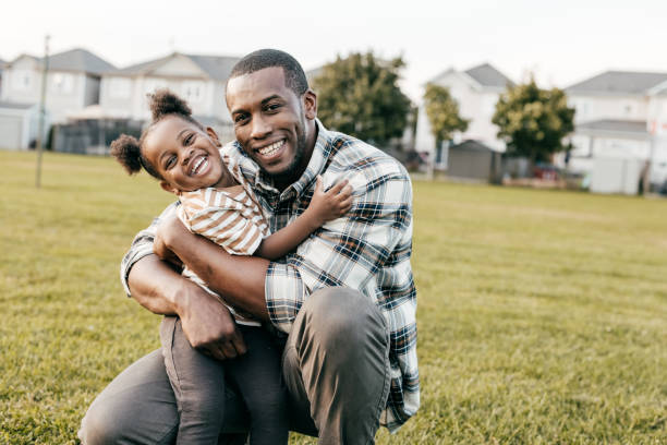 istock Dad and daughter happy outside 1352363917