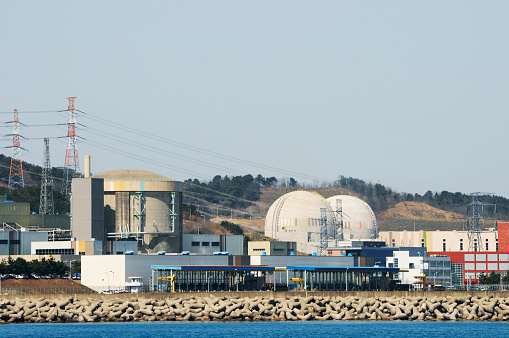 A panoramic view of a nuclear power plant in Korea.