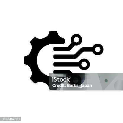istock DX ( digital transformation ) vector icon illustration 1352367851