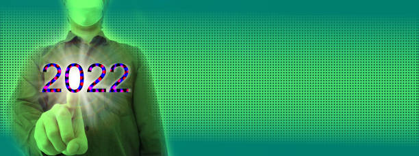 istock Hologram of Man use meta verse touch future smart virtual internet network technology to work reality 1352373757