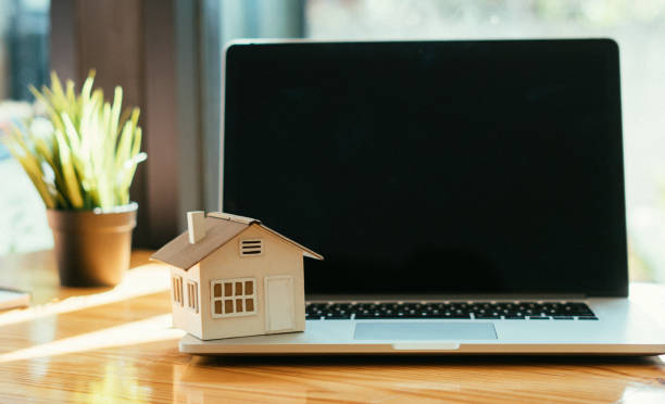 istock Model house real estate theme on a bright interior room background 1352379036