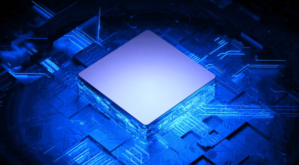 istock 3D rendering of cyberpunk AI. Circuit board. Technology background. Central Computer Processors CPU and GPU concept. Motherboard digital chip. Tech science background. Integrated communication processor. 1352391660