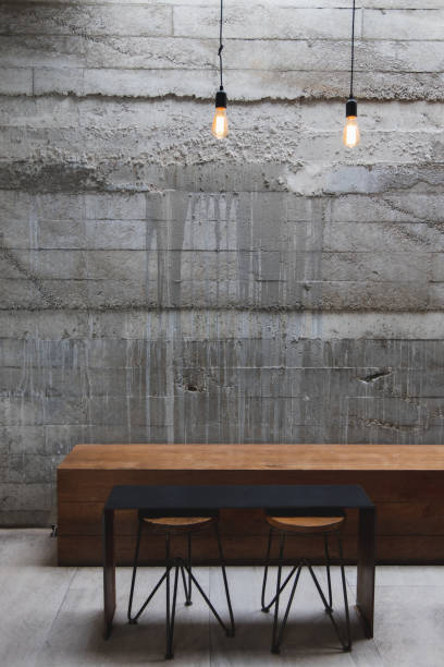 istock Layout in a loft style in dark colors open space interior view of various coffee Welcome open coffee shop background 1352391892