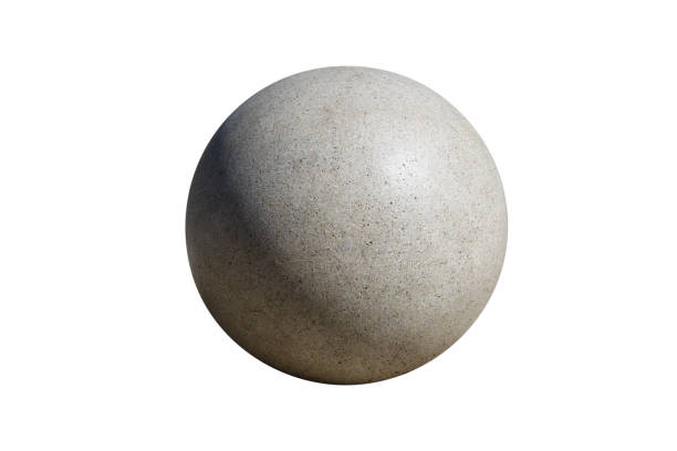 istock gray stone ball isolated on white background 1352396756
