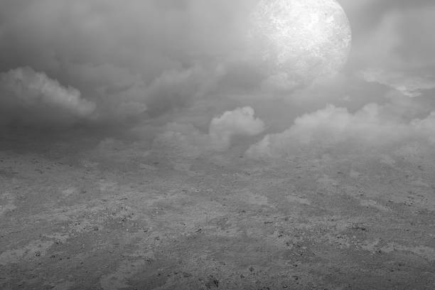 istock Full moon with dark cloudscapes on the night 1352398492
