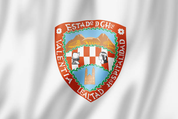 istock Chihuahua state flag, Mexico 1352400751