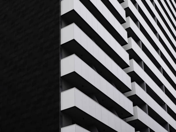 istock Multi-storey business-center with correct geometry 1352401035