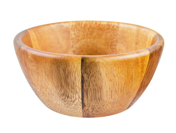 istock Empty wooden cup isolated on white background 1352411953