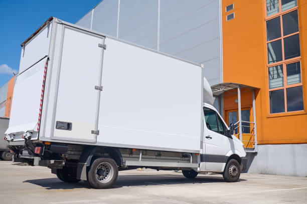istock Lorry standing outdoors near the warehouse 1352413777