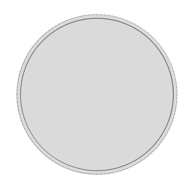 istock Silver coin or medal isolated on white background 1352419780