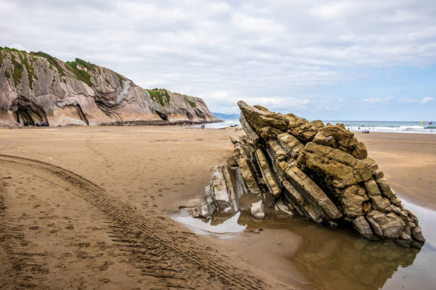istock Zumaia beach in Basque Country, Spain 1352422576