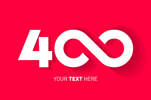 400 Vector Number 400 Lettering With An Infinity Symbol 400 Years Anniversary ...