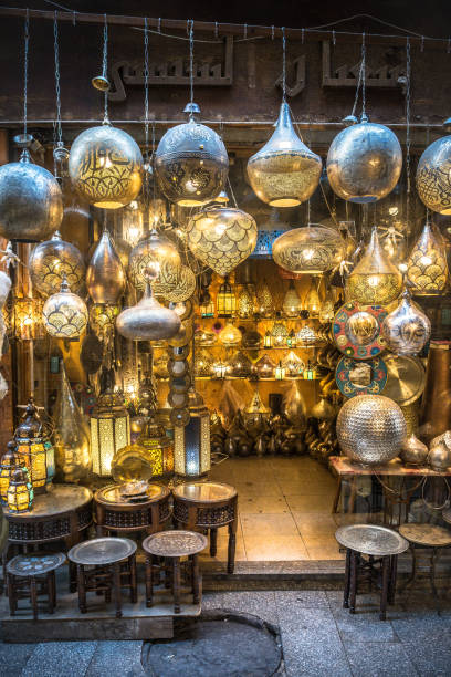 istock different kind of lamps for sell in a market stall 1352430607