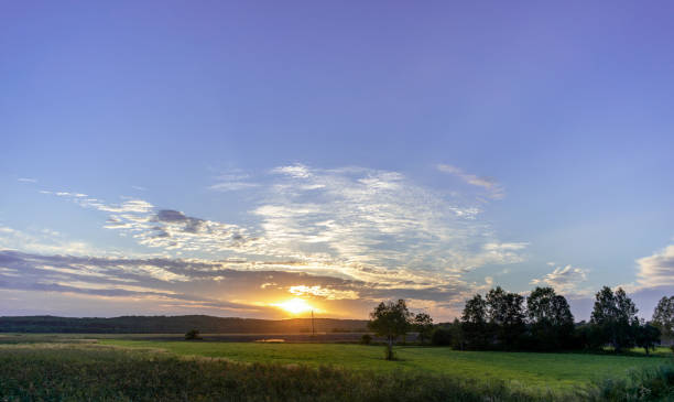 istock Sunset road. Car travel concept. Nice view from the window. 1352433986