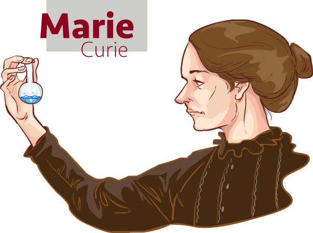 Chemist Marie Curie vector illustration vector art illustration