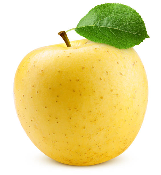 istock yellow apple isolated on white background, clipping path, full depth of field 1352440060