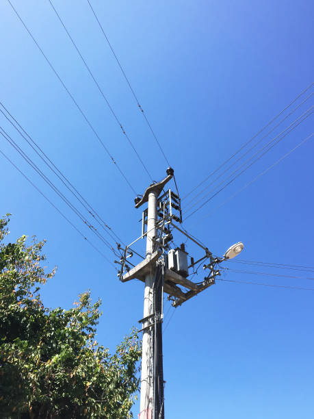 istock Electricity pylon with sky background 1352443195