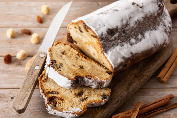 istock Traditional German Christmas stollen 1352443556