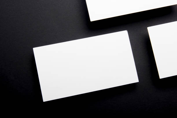 istock Business cards blank. Mockup on color background. Flat Lay. copy space for text 1352443700