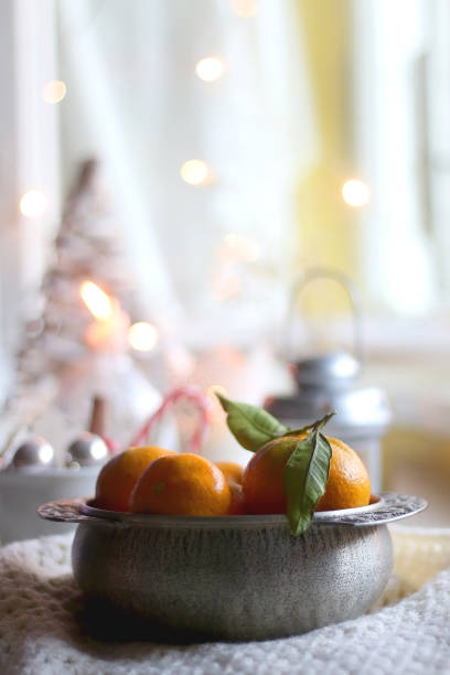 Tangerines and Christmas Decorations