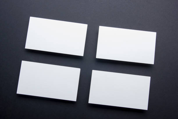 istock Business cards blank. Mockup on color background. Flat Lay. copy space for text 1352445379