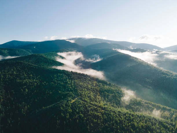 istock aerial view of mountains from above 1352445438
