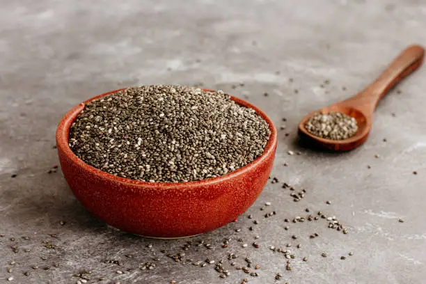 Chia Seeds in a Bowl Close-Up Photo