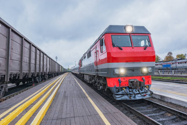 istock Passenger train stands by the platform. Sortavala. Republic of Karelia. 1352451049