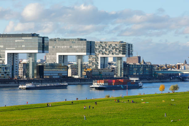 istock Container ship passes the Rheinauhafen near Cologne 1352453936