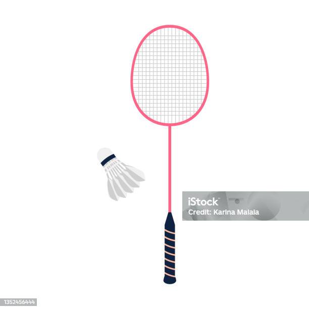 Badminton Racket And Shuttlecock Stock Illustration - Download Image Now - Badminton  Racket, Badminton - Sport, Cartoon - iStock