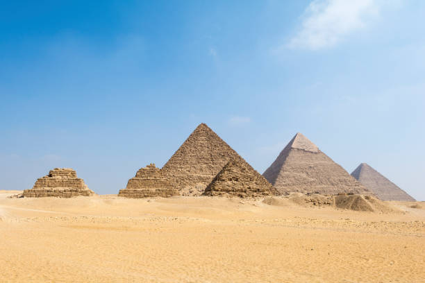 istock Panoramic view of Giza pyramid complex, Egypt 1352457163
