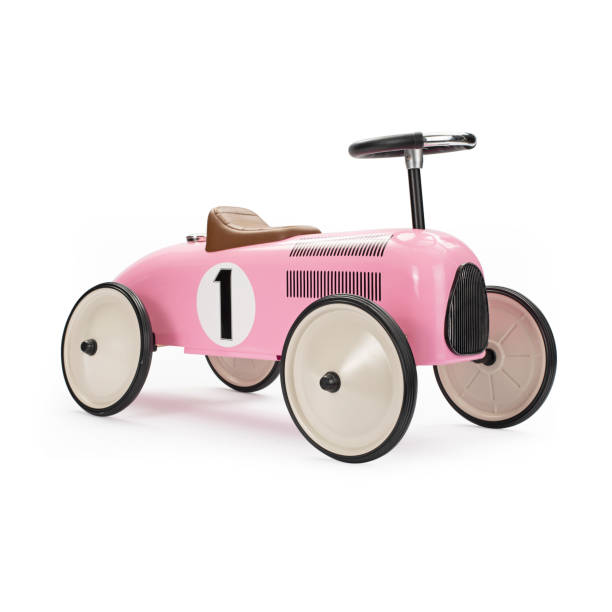 istock Retro race pink toy car 1352463257
