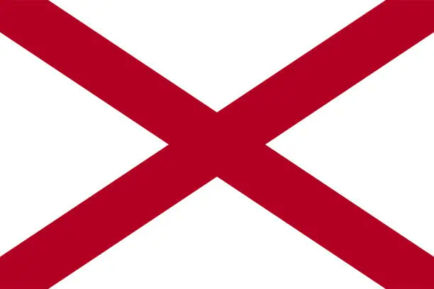 Vector illustration of Flag of the State of Alabama
