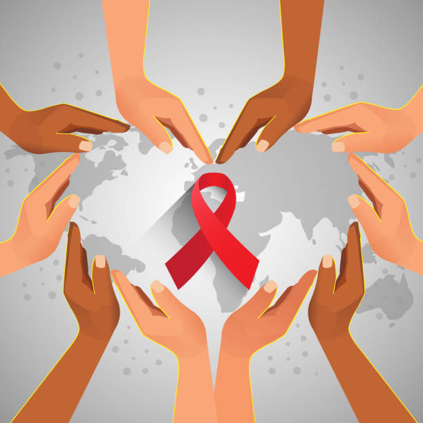 ilustraciones, imágenes clip art, dibujos animados e iconos de stock de día mundial de la lucha contra el sida - world aids day