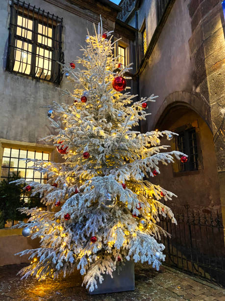 istock Church with Christmas tree in Colmar 1352465831