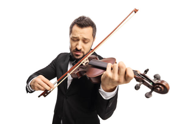 istock Close up shot of an elegant man playing a violin 1352471679