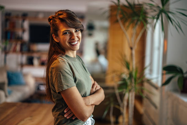 istock Shot of young woman, doing her hobbies 1352473202