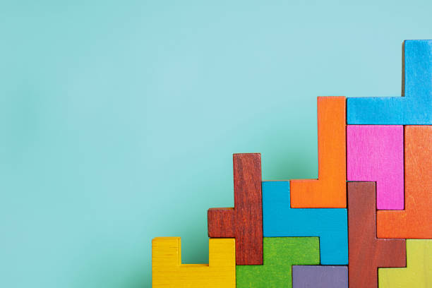 istock The concept of logical thinking.  Abstract background with geometric blocks 1352474016