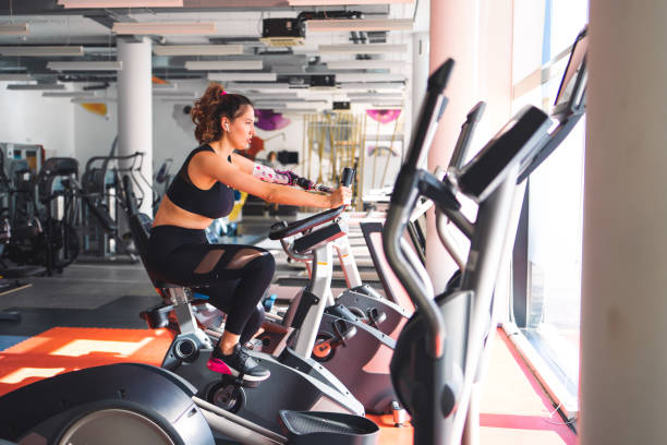 istock Disabled woman in gym 1352474973