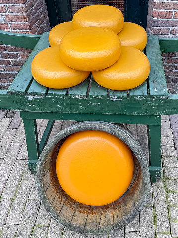 Amsterdam, Netherlands, Traditional holland cheese shop on a street in Amsterdam