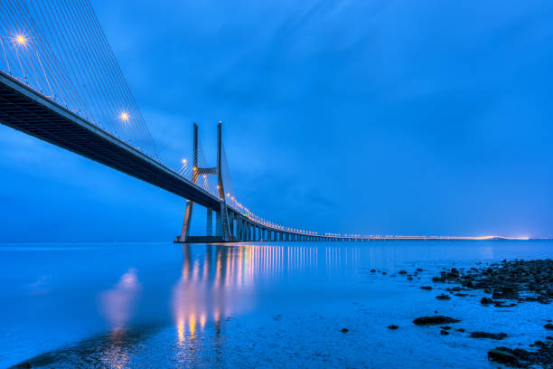 istock The Vasca da Gama bridge over the river Tagus in Lisbon 1352484079
