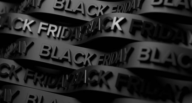 Black Friday offer presentation. Promotional marketing discount and online shopping concept. stock photo