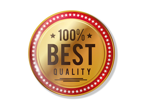 %100 Best Quality Buttons Badge