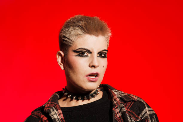 istock Short hair punk girl 1352488942