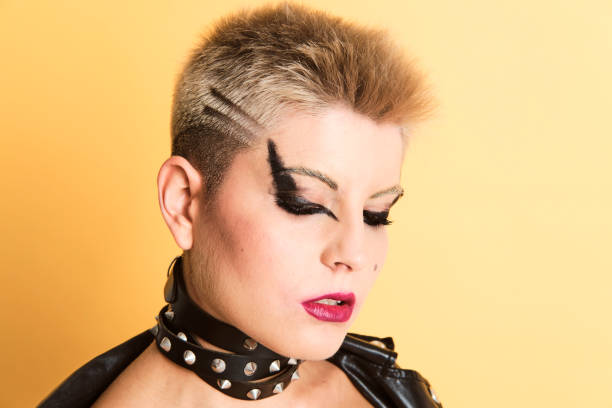 istock Short hair punk girl 1352489012