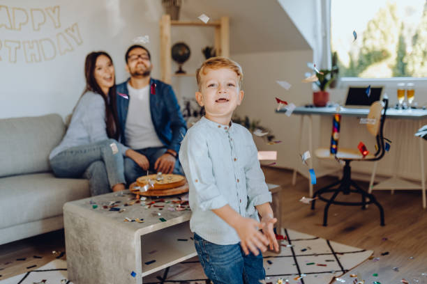 istock Happy Family celebrating birthday 1352493396