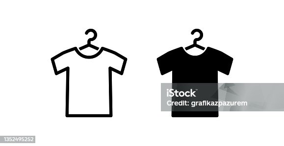 istock t-shirt hanger icon 1352495252
